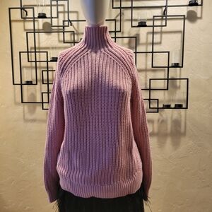 Elegant Pink Turtleneck Sweater